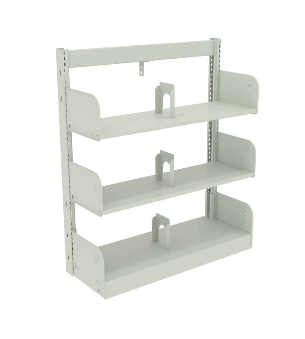 3-row height single-faced shelving